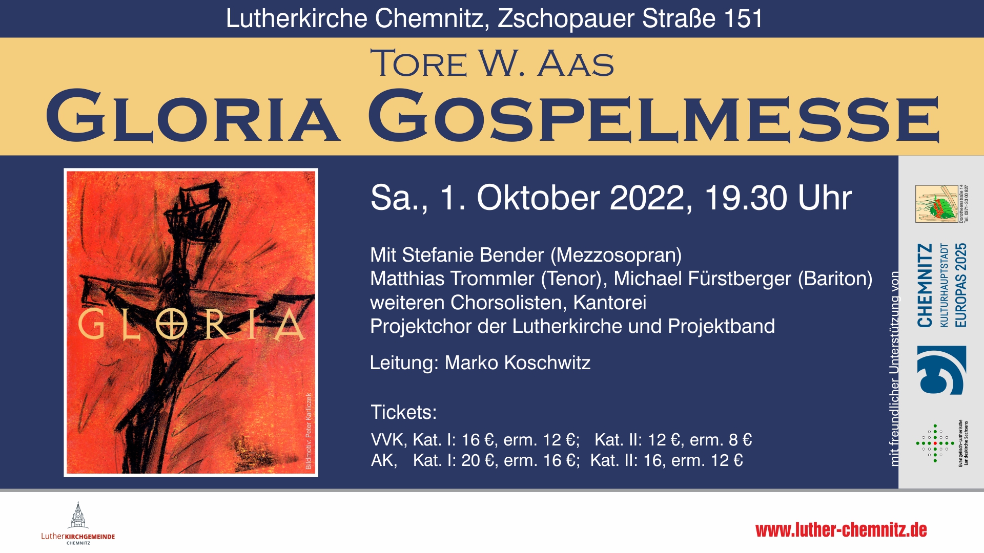Plakat Gloria Gospelmesse